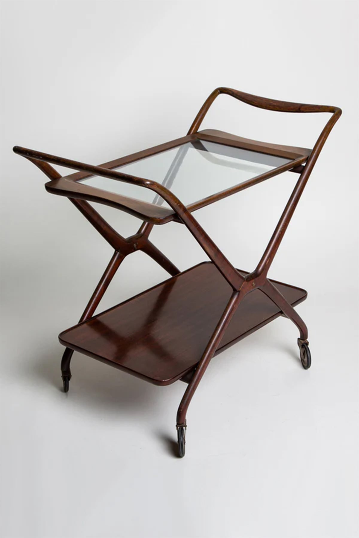 RAYMOR | 1952 ITALIAN MAHOGANY TROLLEY - MAXFIELD LA