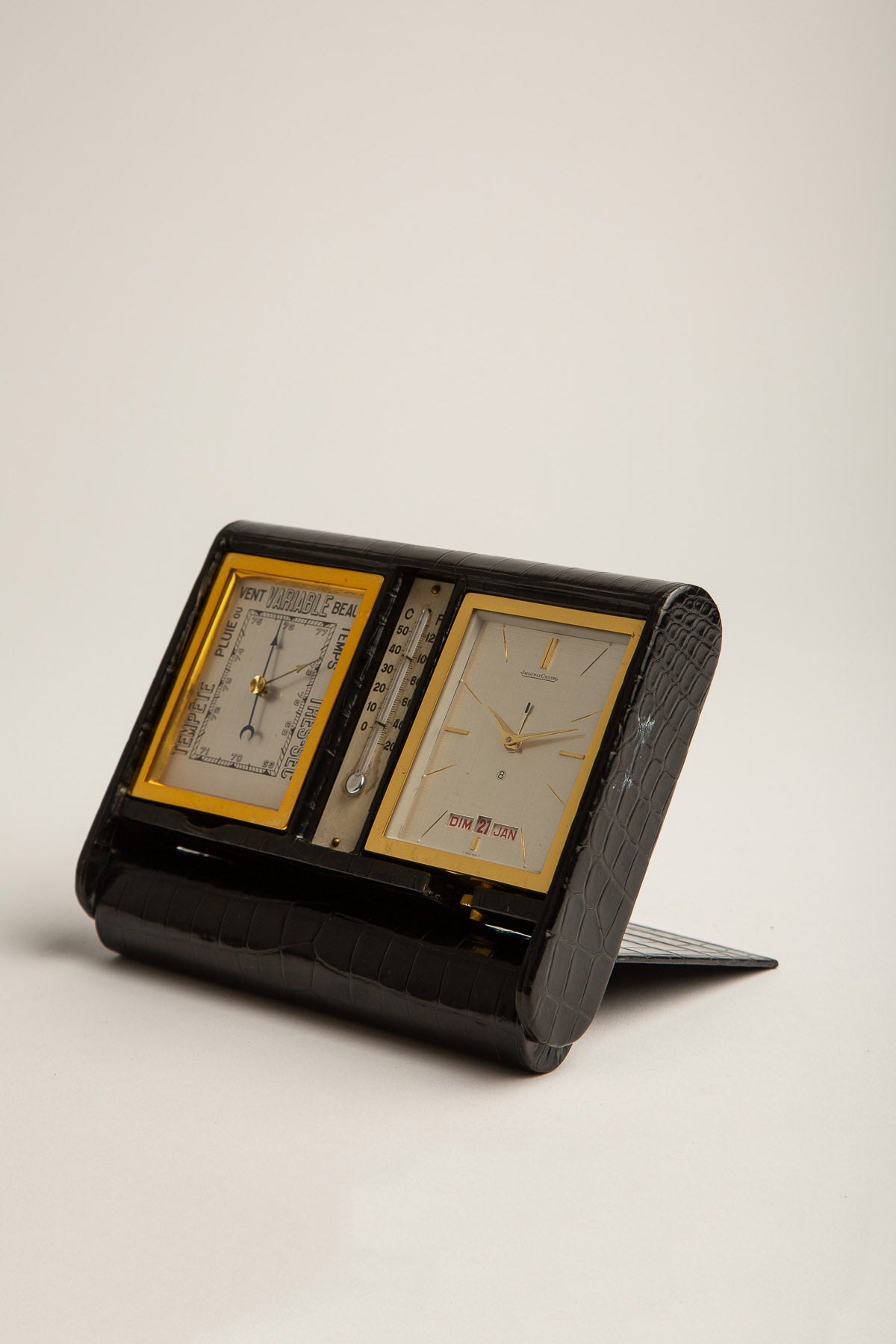 HERMÈS | 1970'S JAEGER-LECOULTRE CLOCK/BAROMETER