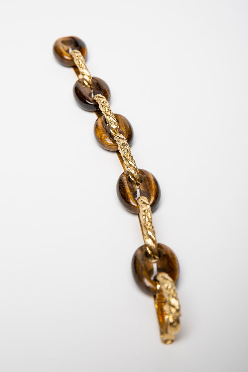 SARAH JANE WILDE | TIGERS EYE LINK BRACELET