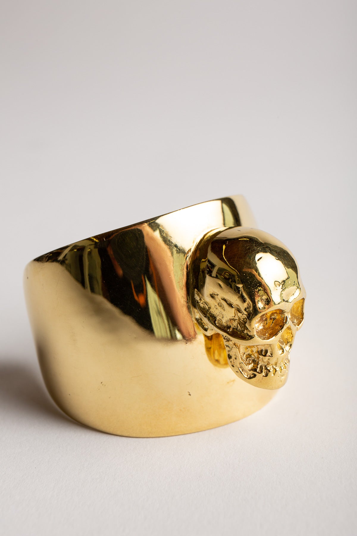 TOM BINNS | LARGE GOLD SKULL CUFF - MAXFIELD LA