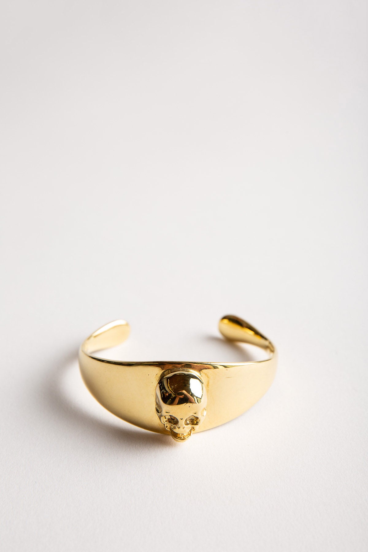 TOM BINNS | SMALL GOLD SKULL CUFF BRACELET - MAXFIELD LA
