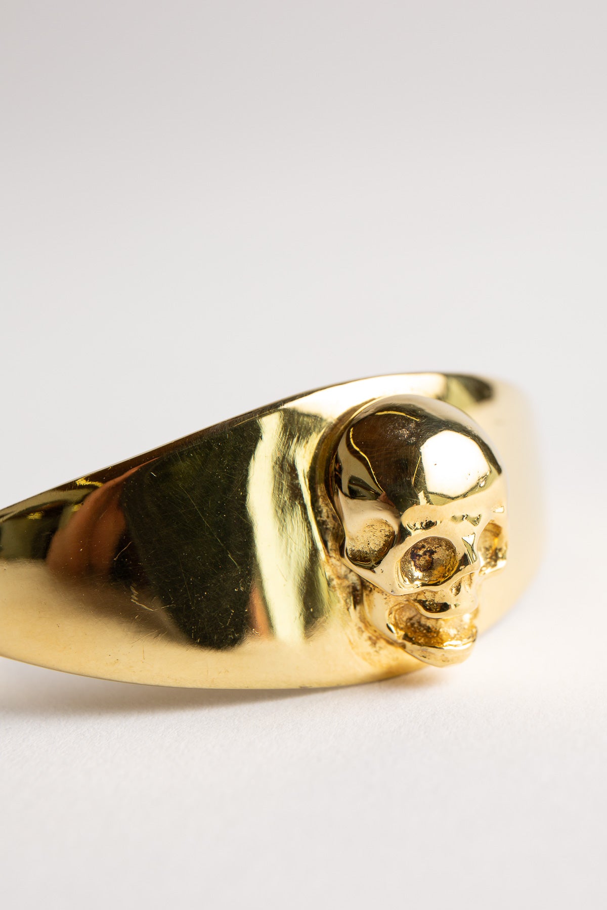 TOM BINNS | SMALL GOLD SKULL CUFF BRACELET - MAXFIELD LA