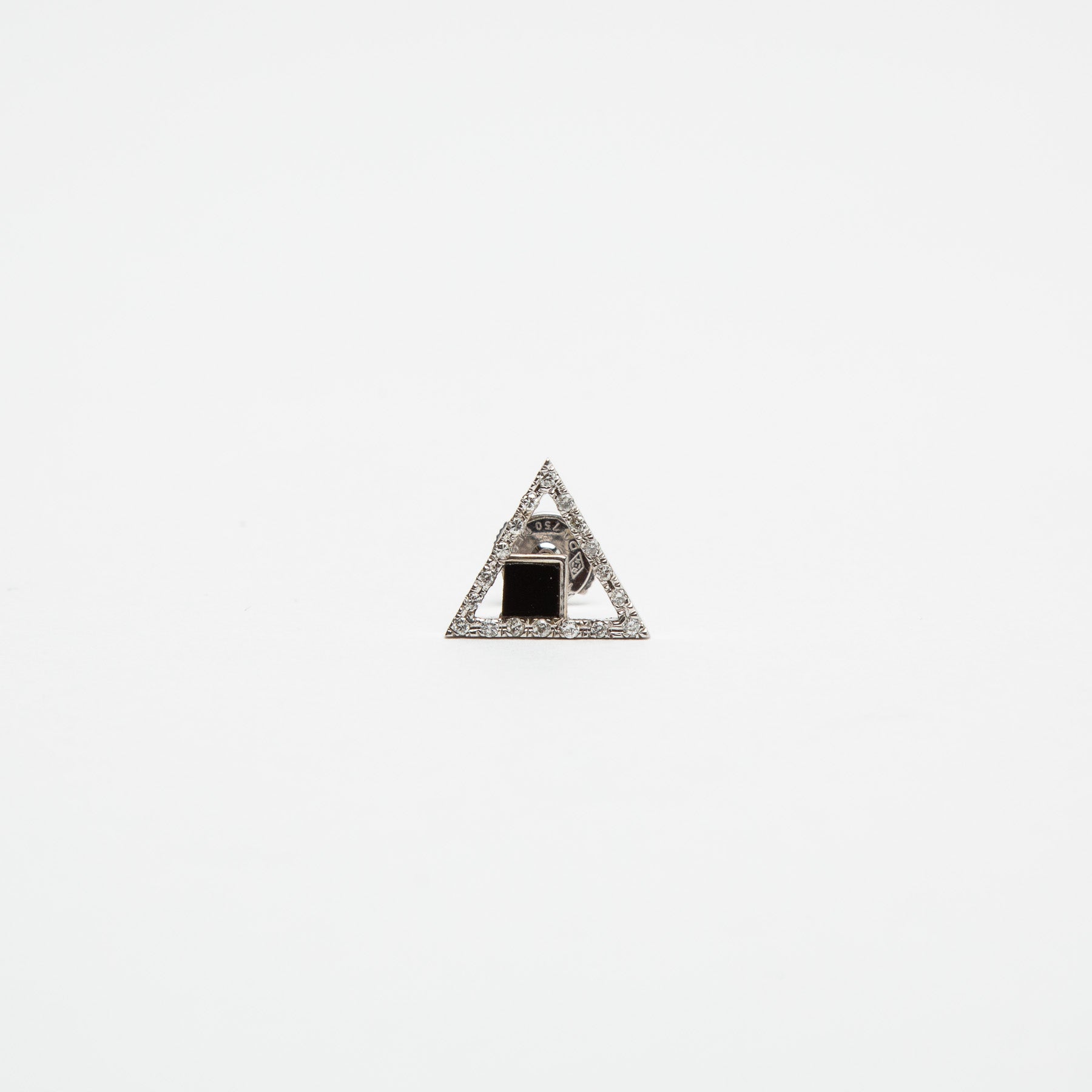 HADAR NORNBERG | TRIANGLE DIAMOND ONYX EARRINGS