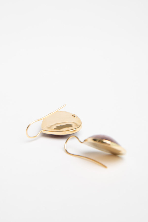 MAUD JEWELRY | 18K GOLD PINK TOURMALINE GOLD TEARDROP EARRINGS