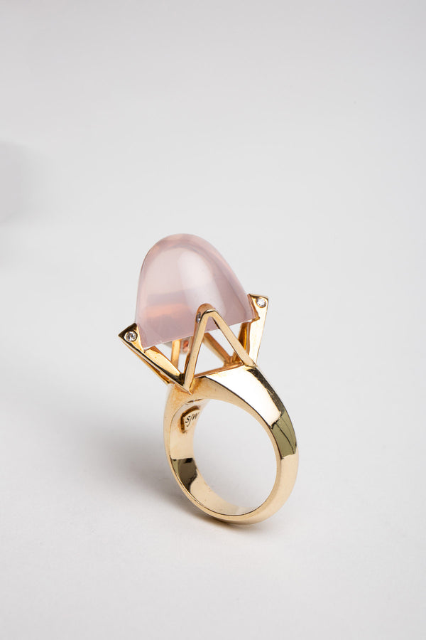 SARAH JANE WILDE | ROSE QUARTZ RING