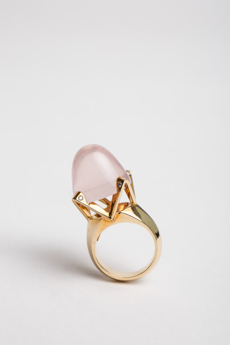 SARAH JANE WILDE | ROSE QUARTZ RING