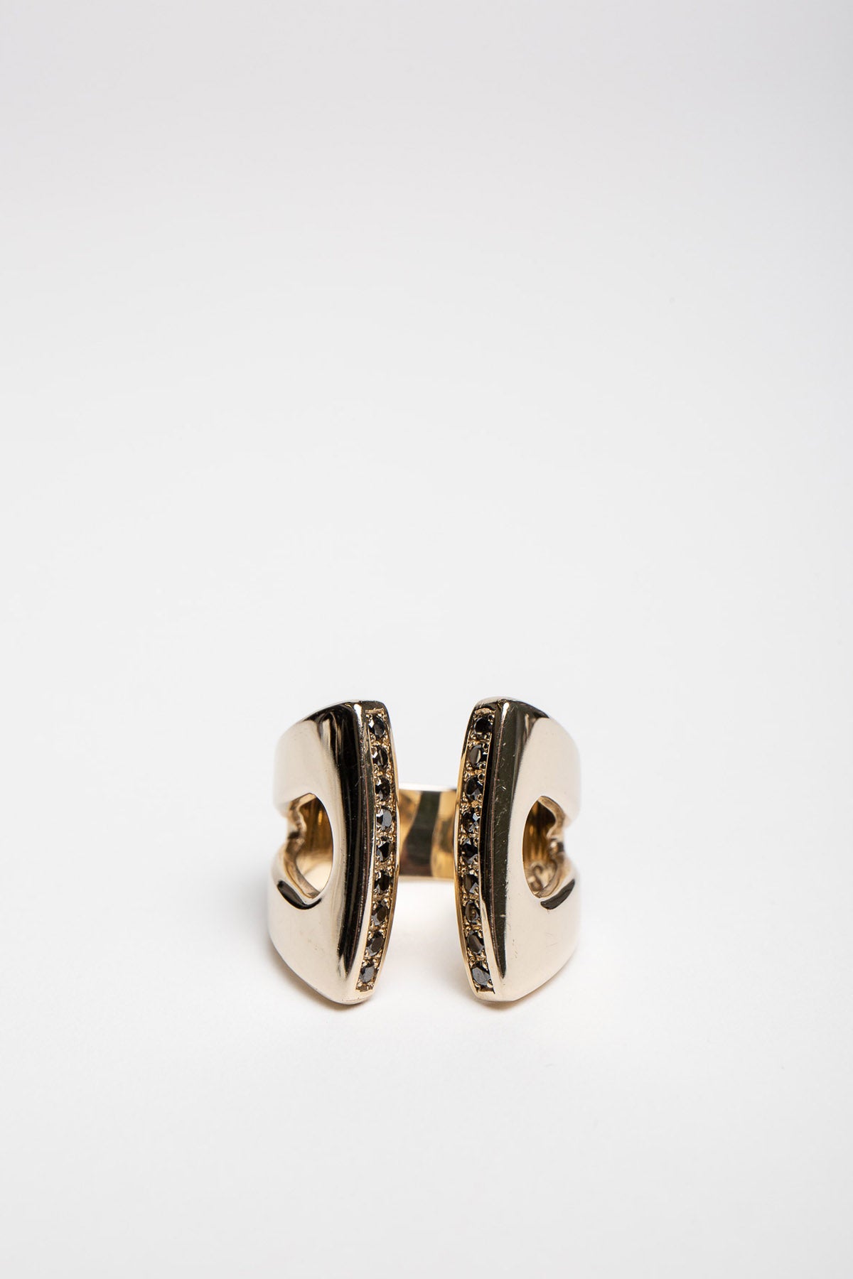 SARAH JANE WILDE | GOLD & BLACK DIAMOND GHOST RING