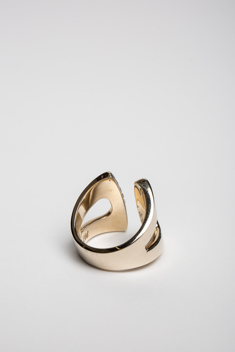 SARAH JANE WILDE | GOLD & BLACK DIAMOND GHOST RING