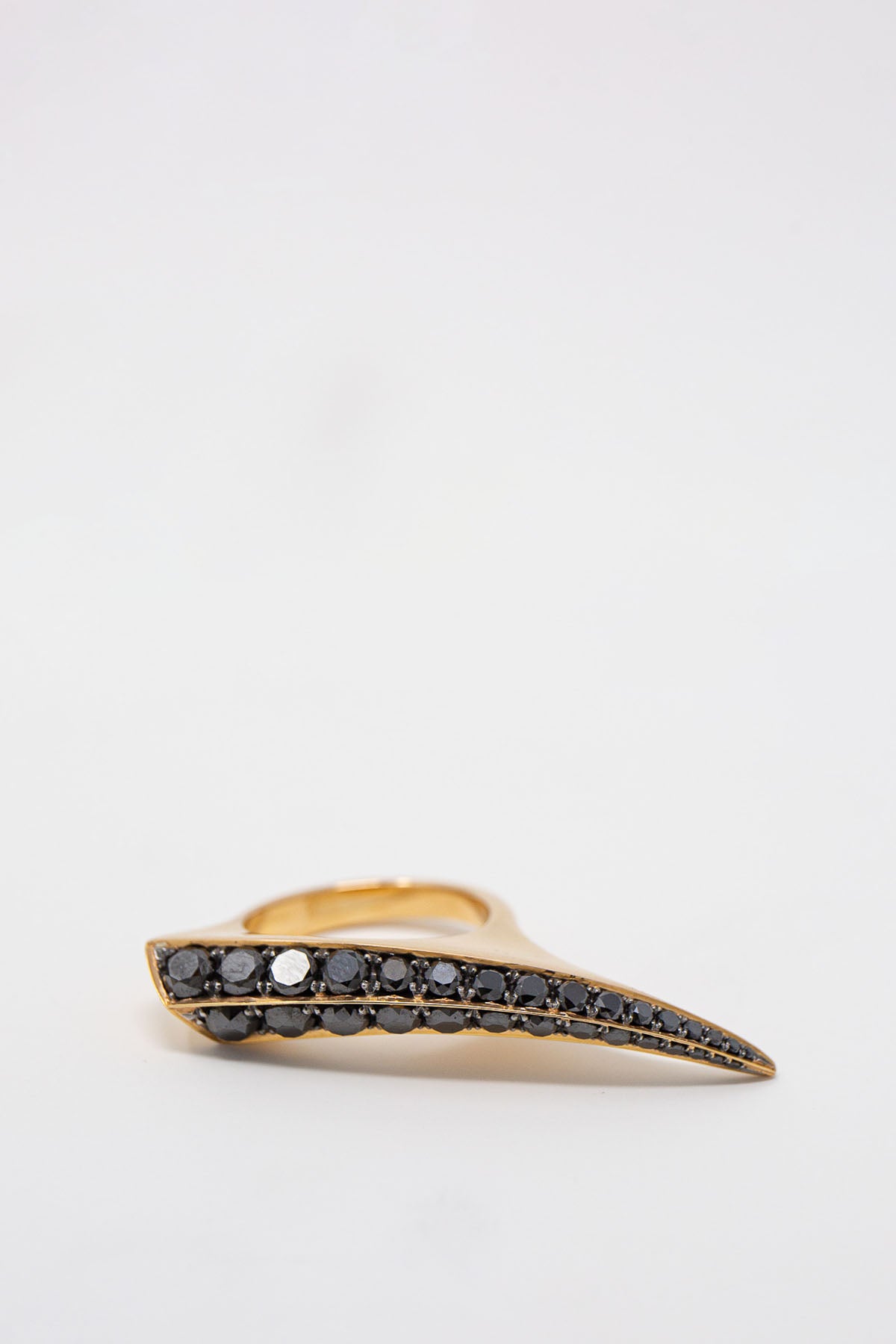 SHAUN LEANE | ROSE GOLD BLACK DIAMOND TOOTH RING