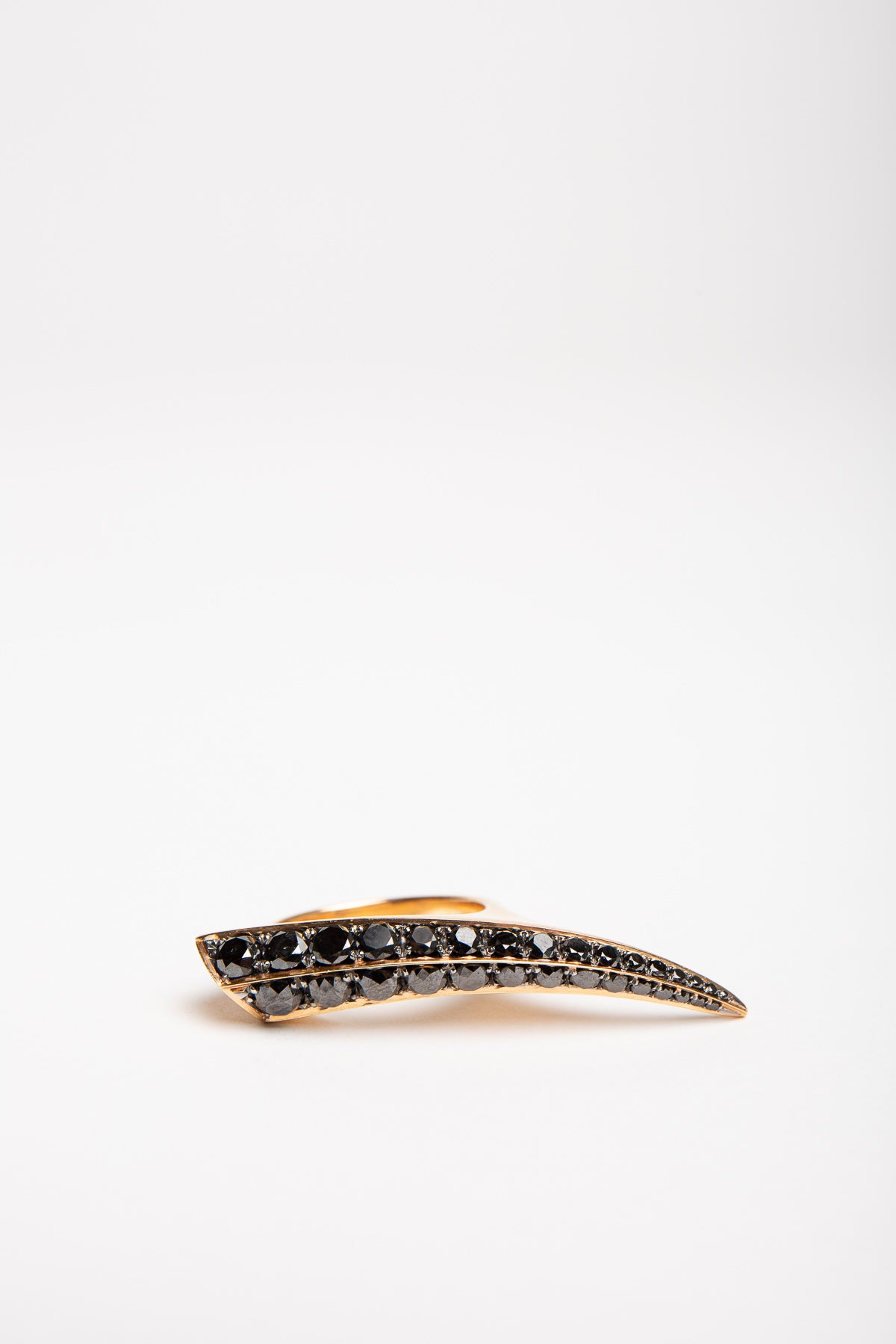 SHAUN LEANE | ROSE GOLD BLACK DIAMOND TOOTH RING - MAXFIELD LA