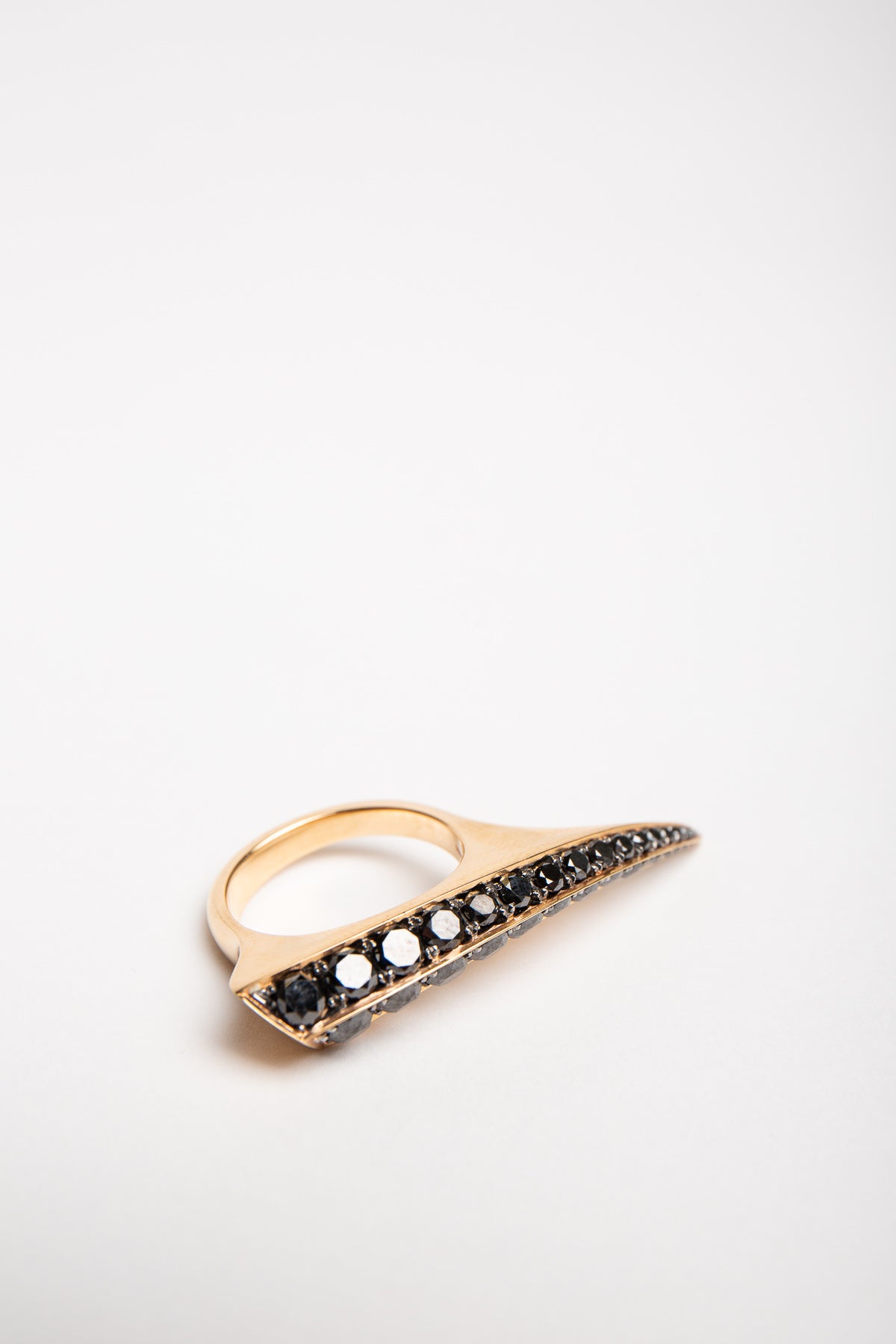 SHAUN LEANE | ROSE GOLD BLACK DIAMOND TOOTH RING - MAXFIELD LA