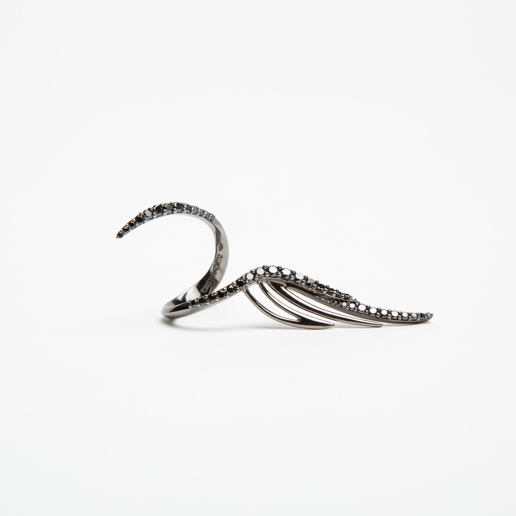 CRISTINA ORTIZ | BLACK DIAMOND WINGED RING