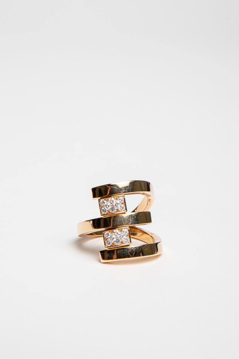 MATTIA CIELO | DOUBLE DIAMOND SLIDE RING