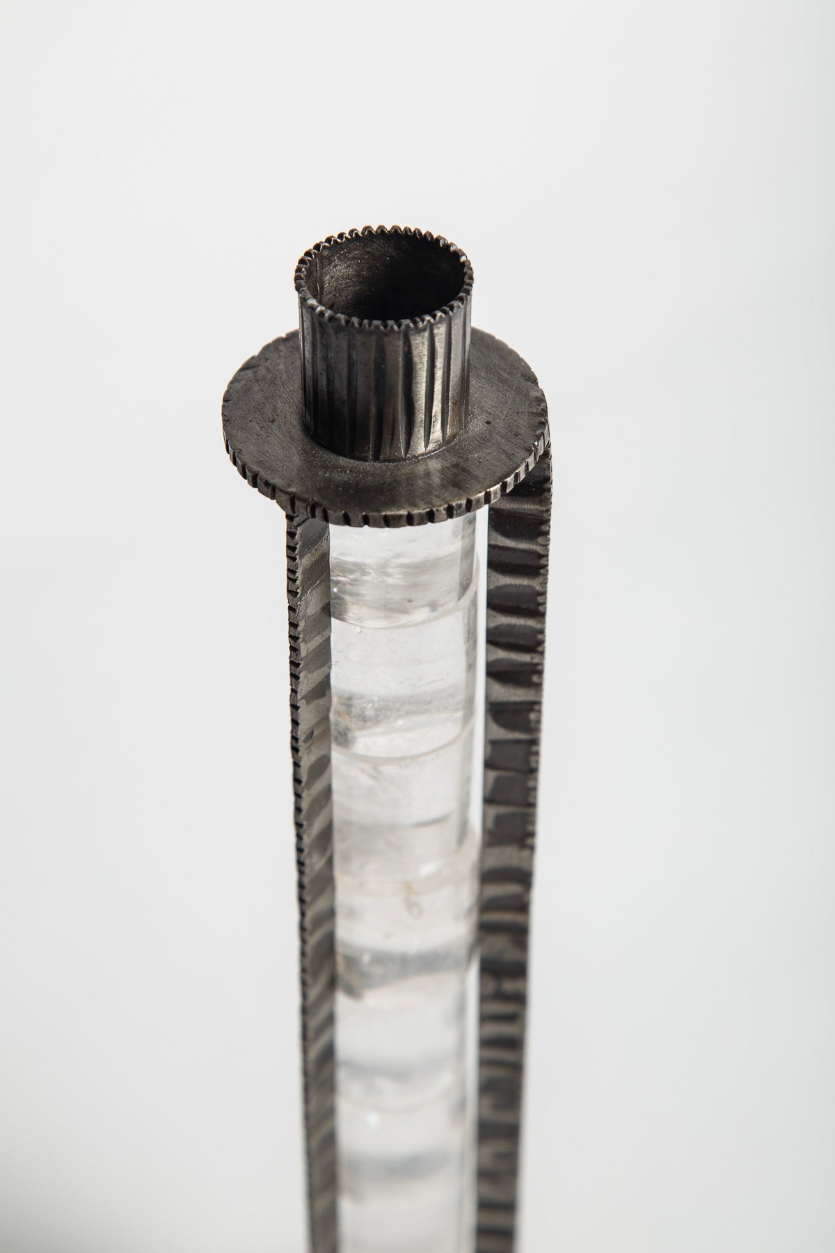 MAXFIELD PRIVATE COLLECTION | 9 ELEMENT CRYSTAL CANDLESTICKS, SET OF 2