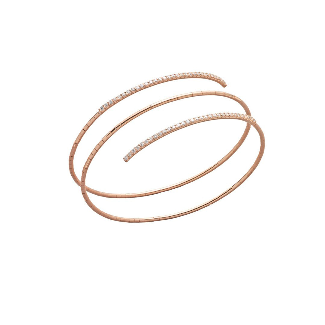 MATTIA CIELO | ROSE GOLD THREE WRAP DIAMOND BRACELET