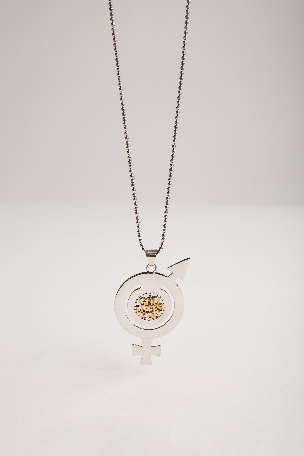 BLIND MAN TOGS | TIFFANY GOD LOVES YOU NECKLACE & PIN - MAXFIELD LA
