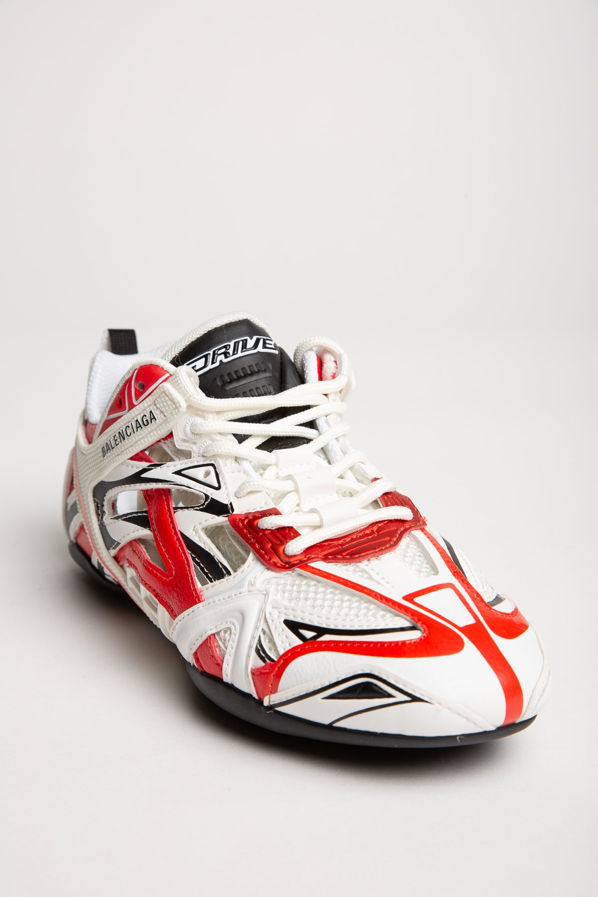BALENCIAGA | WOMEN'S RED ACCENT DRIVE SNEAKERS - MAXFIELD LA