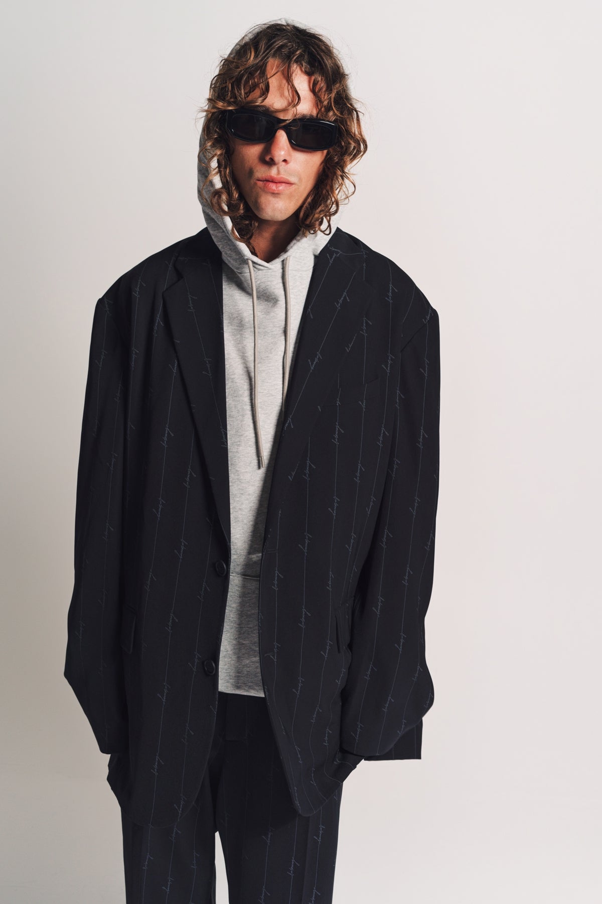 BALENCIAGA | SINGLE BREASTED LOGO BLAZER JACKET - MAXFIELD LA