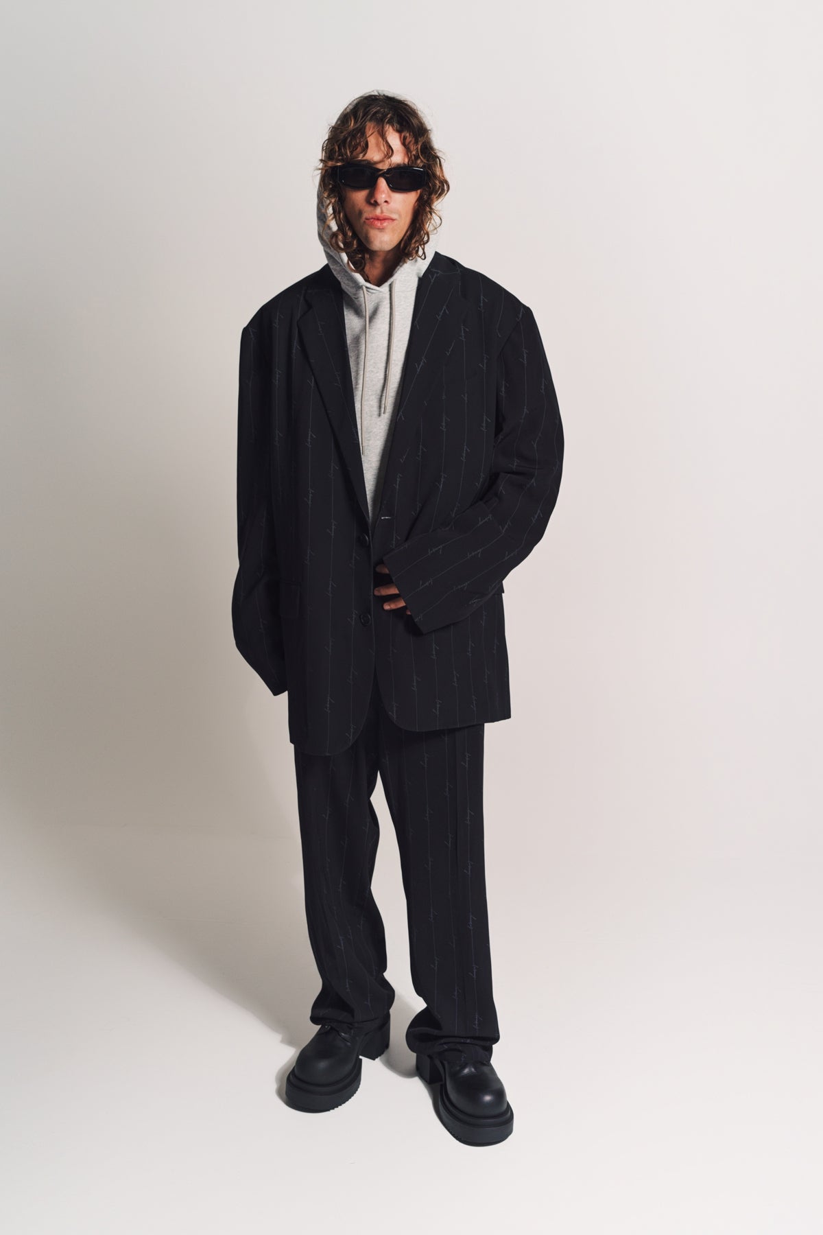 BALENCIAGA | BAGGY LOGO DRESS PANTS - MAXFIELD LA