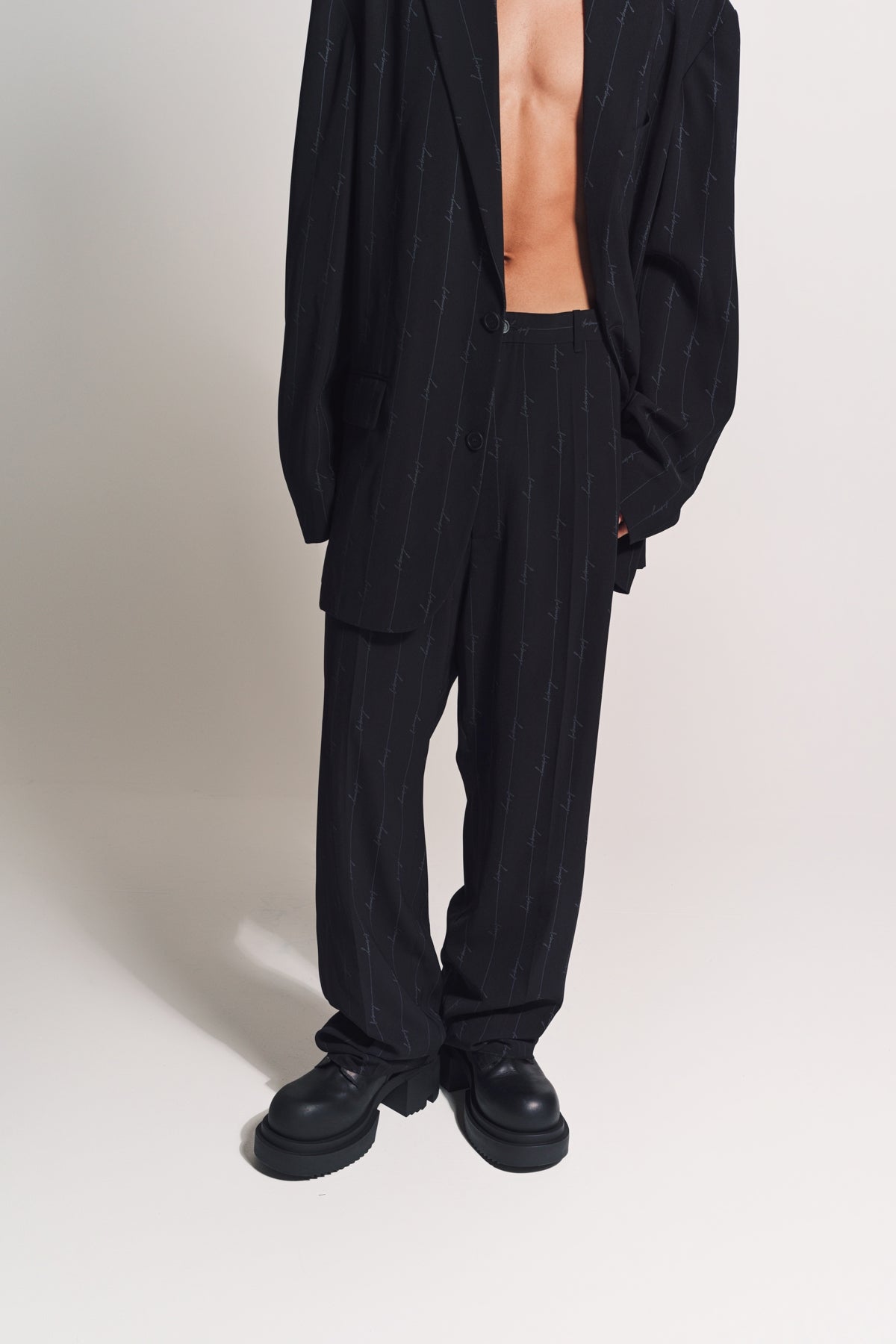 BALENCIAGA | BAGGY LOGO DRESS PANTS - MAXFIELD LA