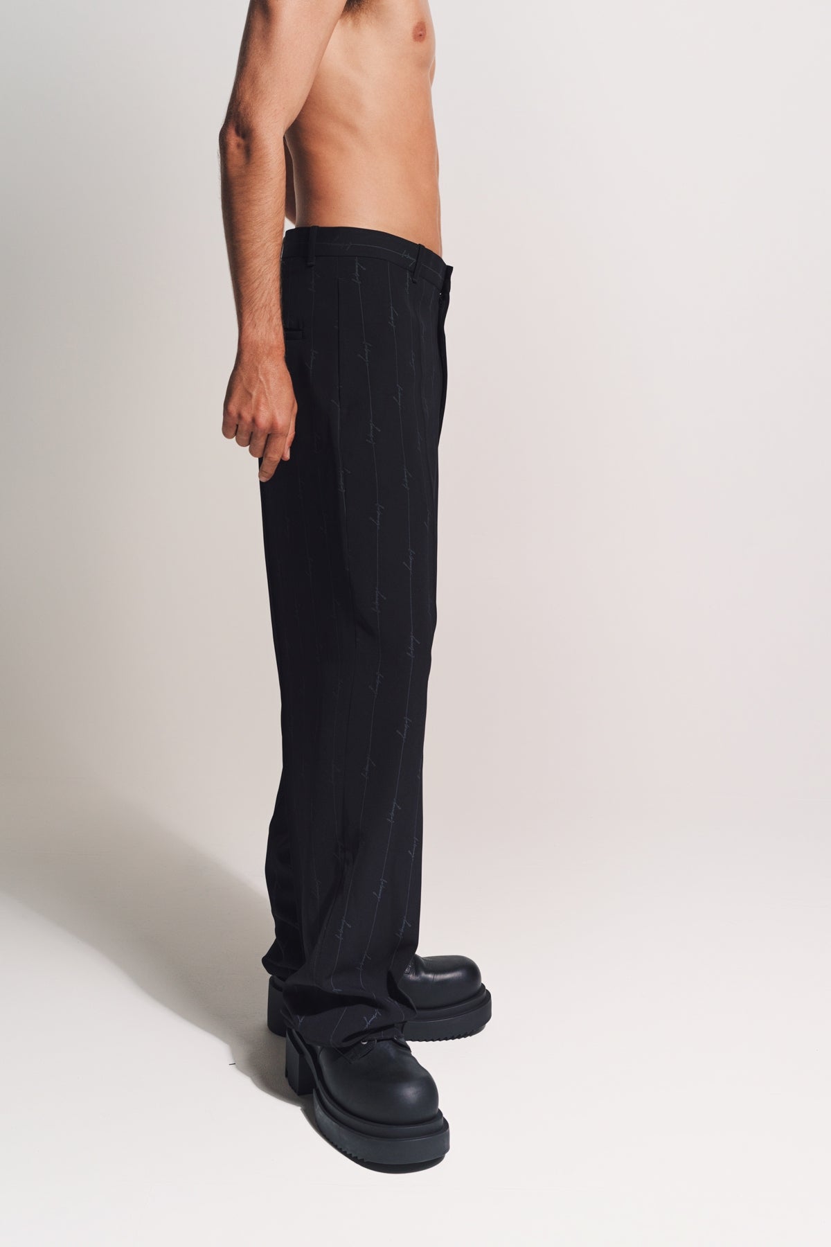 BALENCIAGA | BAGGY LOGO DRESS PANTS - MAXFIELD LA