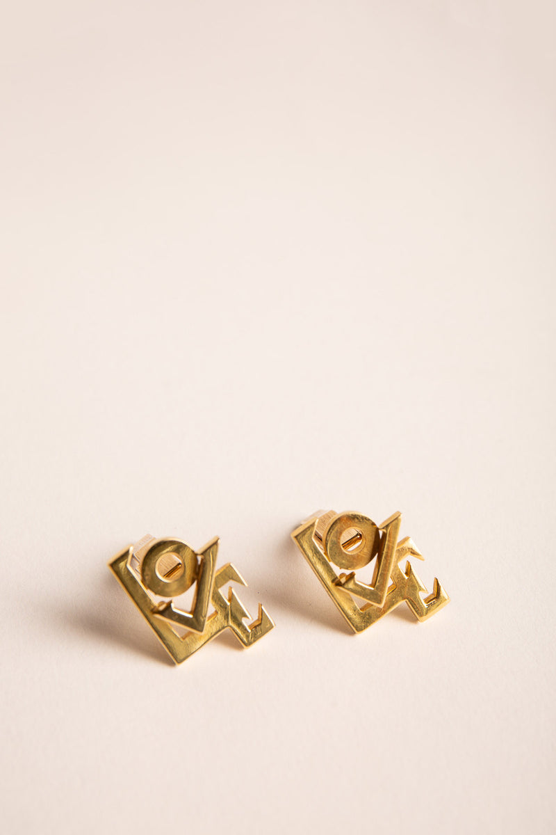 LE BLAU | VINTAGE 18K YELLOW GOLD LOVE CUFFLNKS