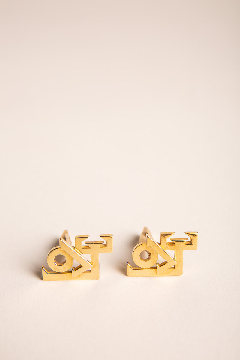 LE BLAU | VINTAGE 18K YELLOW GOLD LOVE CUFFLNKS