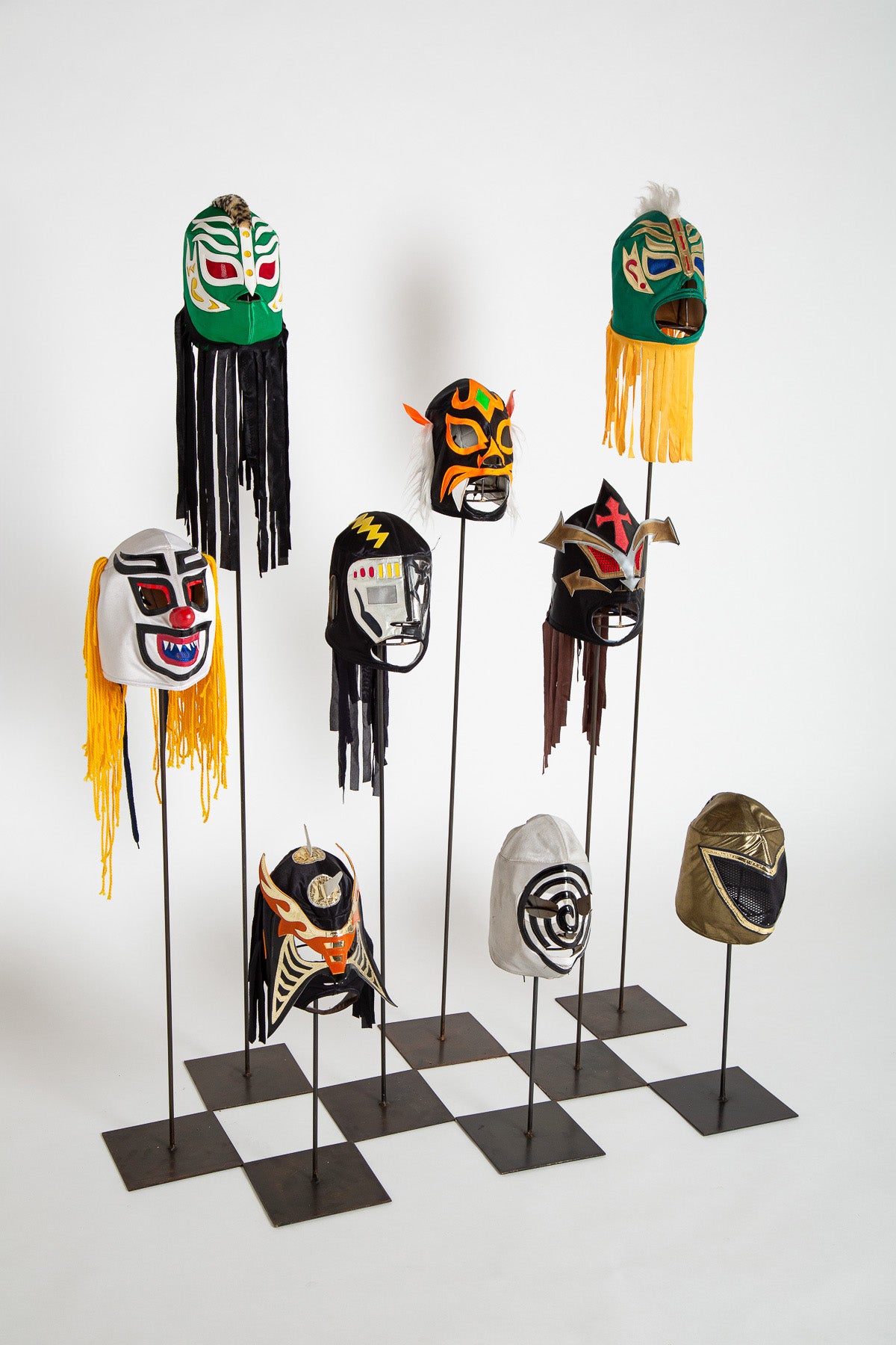 MAXFIELD PRIVATE COLLECTION | VINTAGE LUCHA LIBRE WRESTLING MASKS, SET OF 9