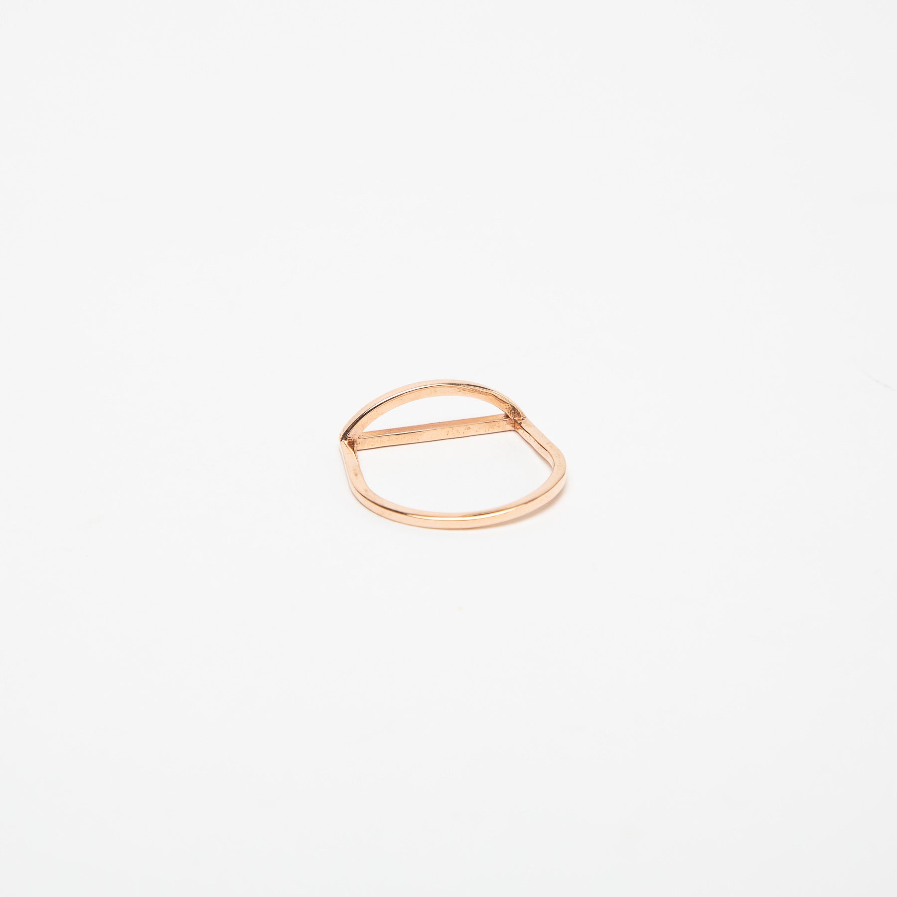 KWIT | 14K ROSE GOLD LETTER D RING