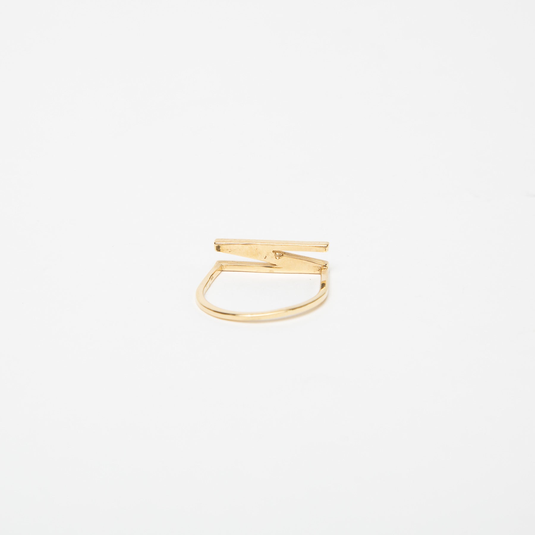 KWIT | 14K YELLOW GOLD LETTER N RING