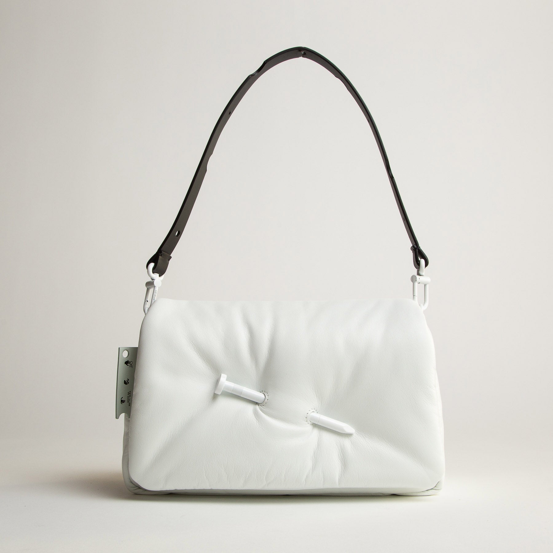 OFF-WHITE | PUNCTURED SLOUCHY LEATHER CLUTCH