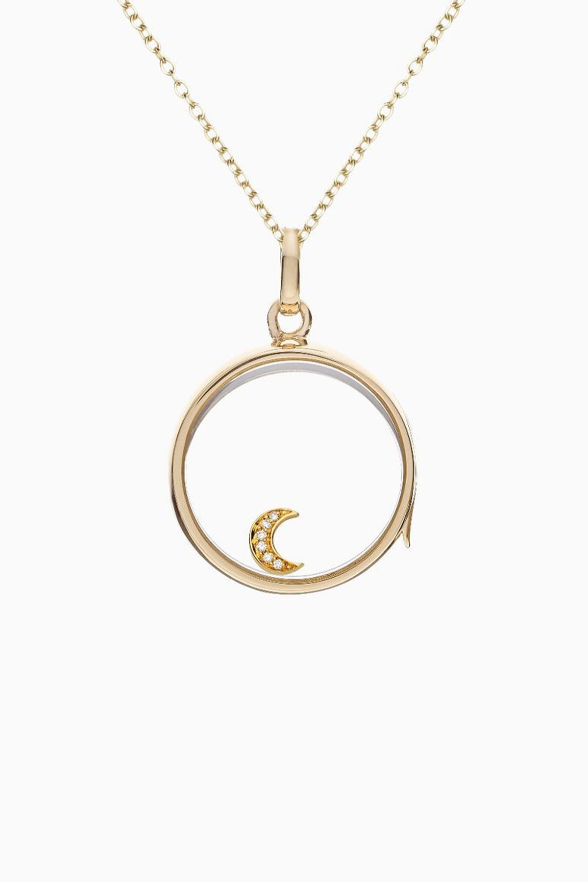 LOQUET LONDON | DIAMOND MOON CHARM - MAXFIELD LA