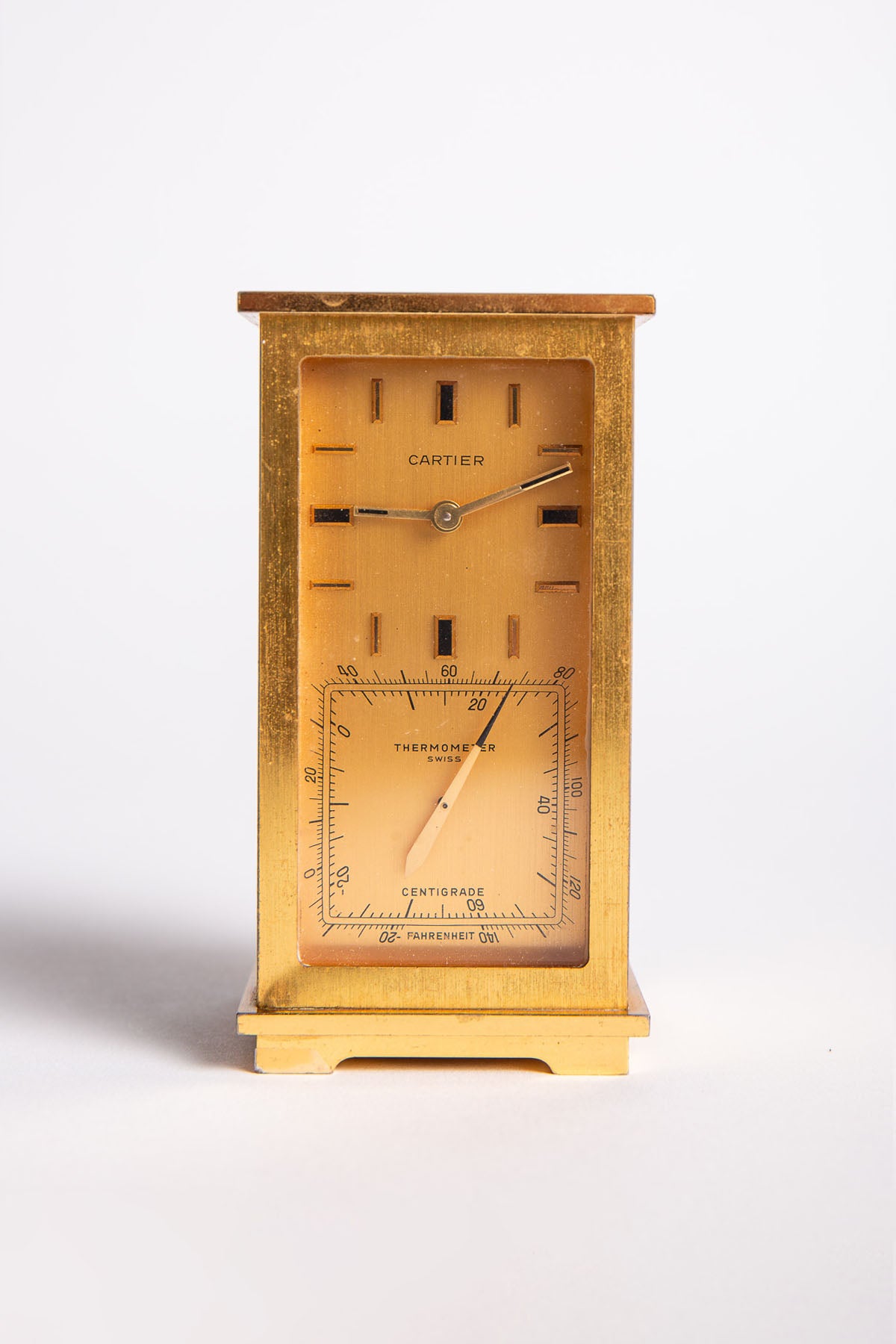 CARTIER | VINTAGE GILT BRASS DESK CLOCK