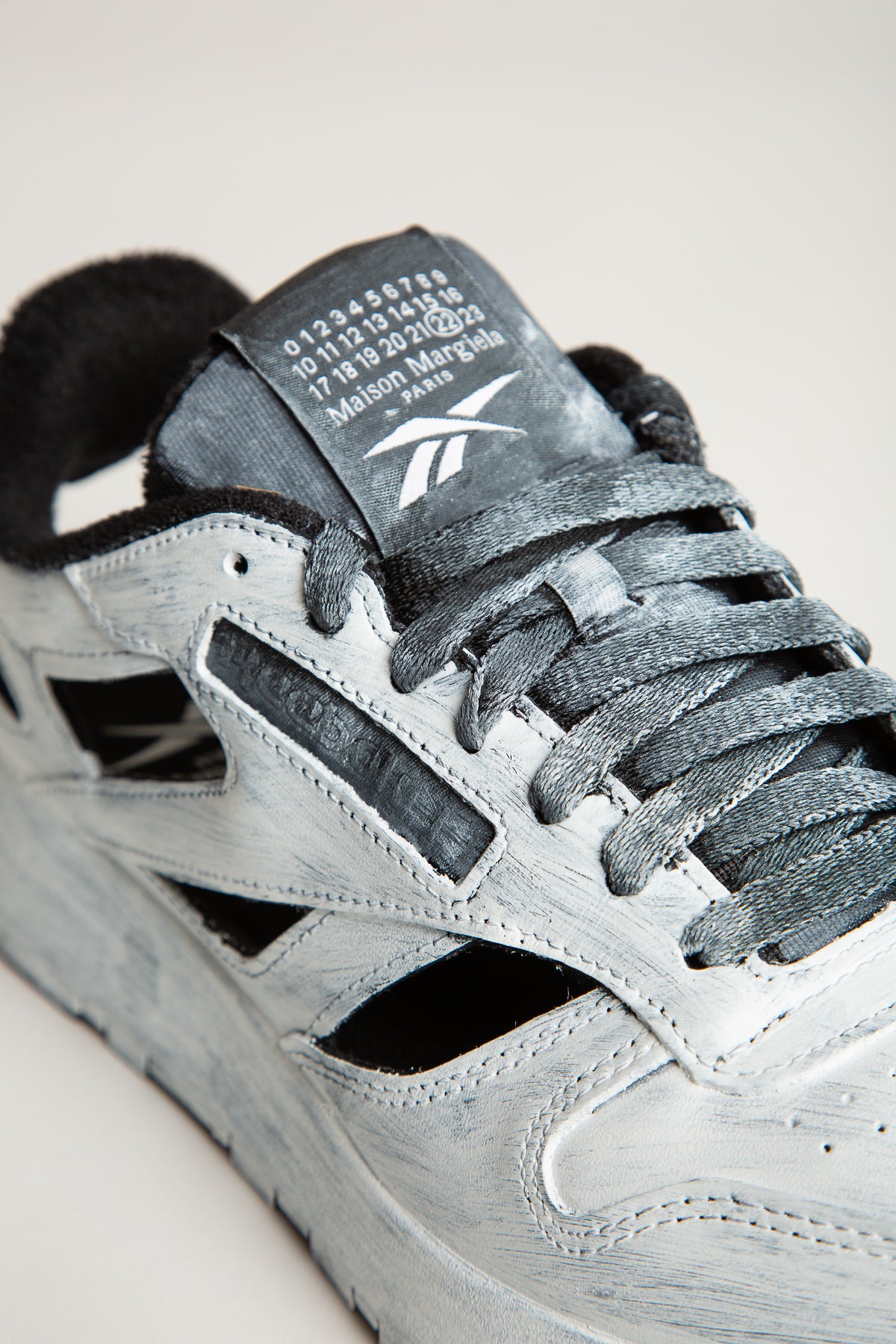 MAISON MARGIELA | REEBOK CLASSIC HANDPAINTED CUT OUT SNEAKERS - MAXFIELD LA