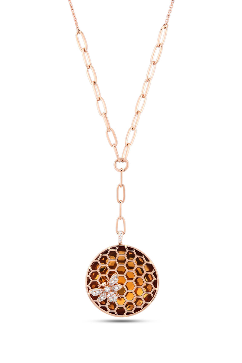 BEE GODDESS | GOLD HONEYCOMB NECKLACE
