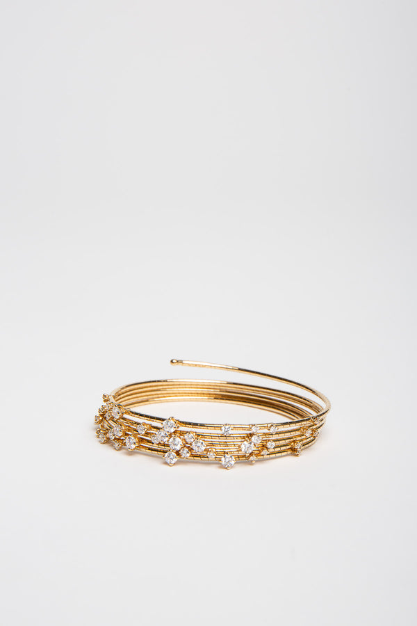 MATTIA CIELO | 5 ROW YELLOW GOLD DIAMOND SPIRAL BRACELET