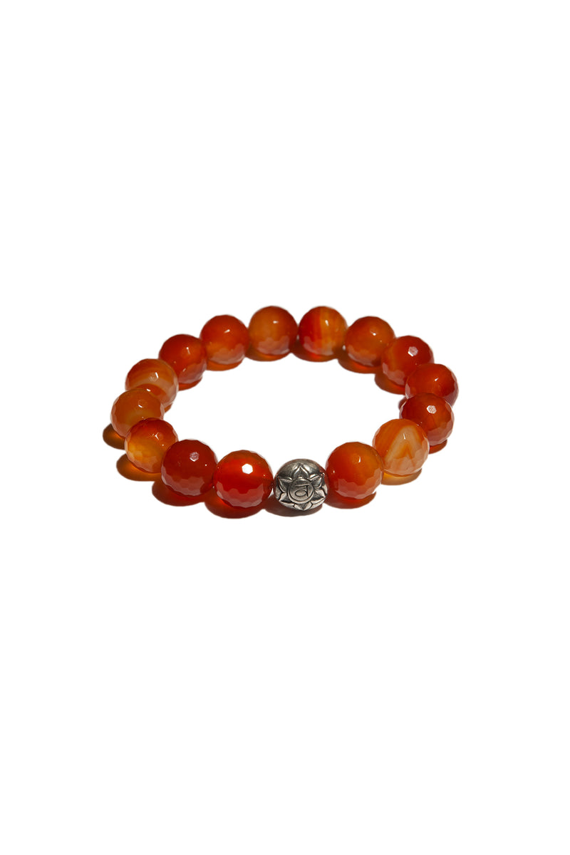 J & F | SACRAL CHAKRA RED AGATE BEAD BRACELET