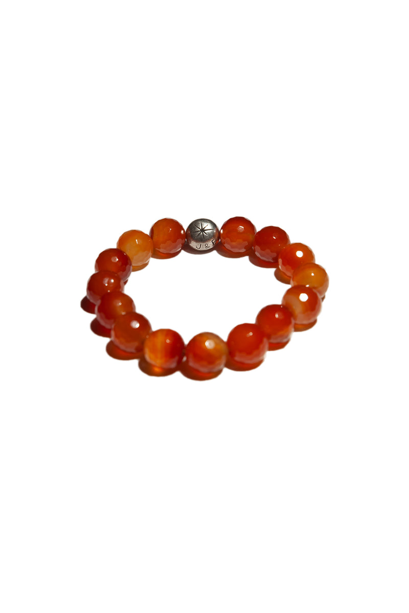 J & F | SACRAL CHAKRA RED AGATE BEAD BRACELET