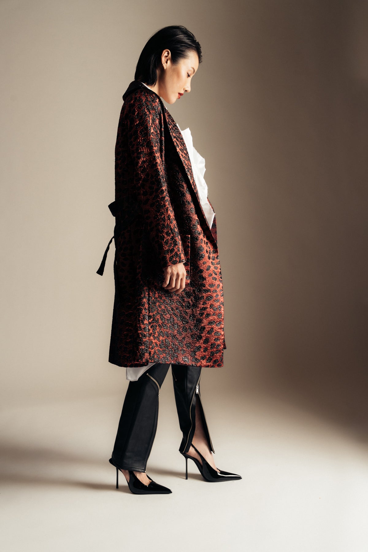 LIBERTINE | NIGHT LEOPARD WRAP COAT - MAXFIELD LA