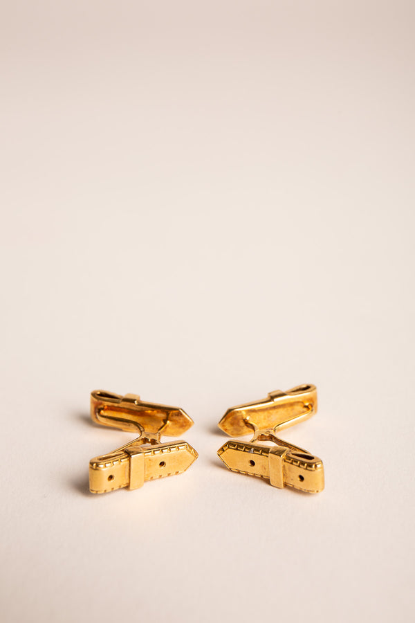 MAXFIELD COLLECTION | 18K GOLD BELT CUFFLINKS