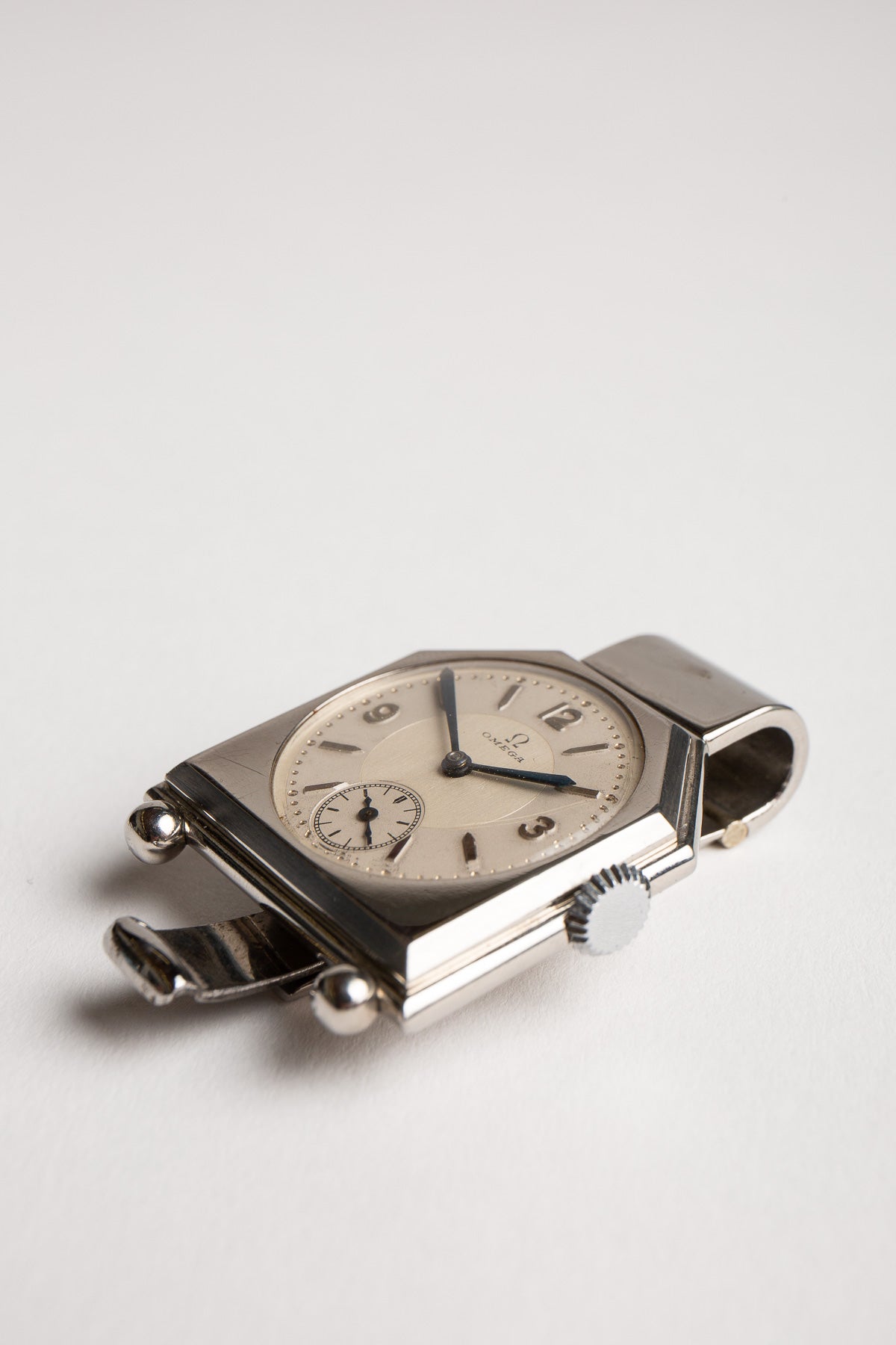 OMEGA | VINTAGE SQUARE WATCH WITH BACK CLIP