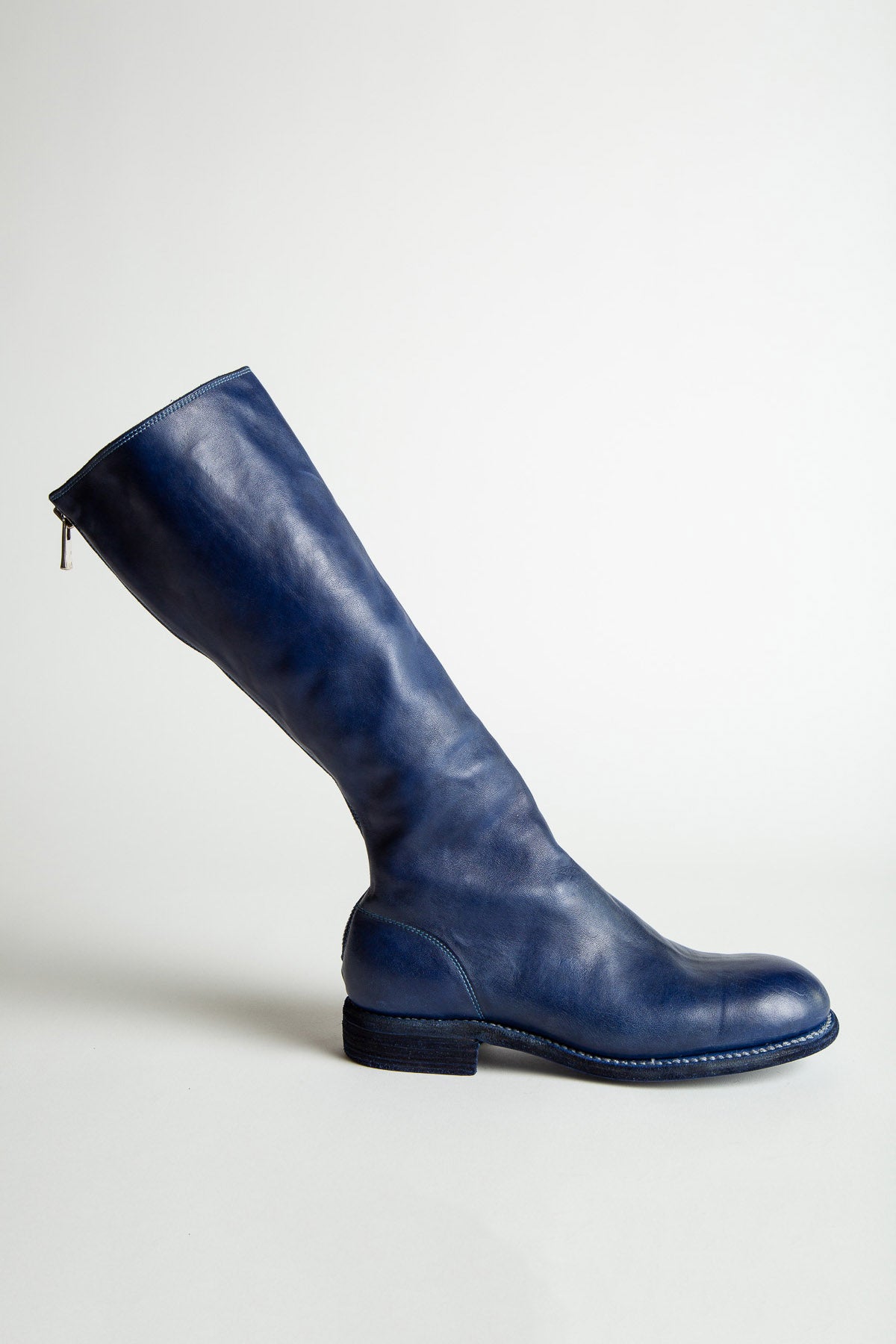 GUIDI | LEATHER BACK ZIP MID-CALF BOOTS