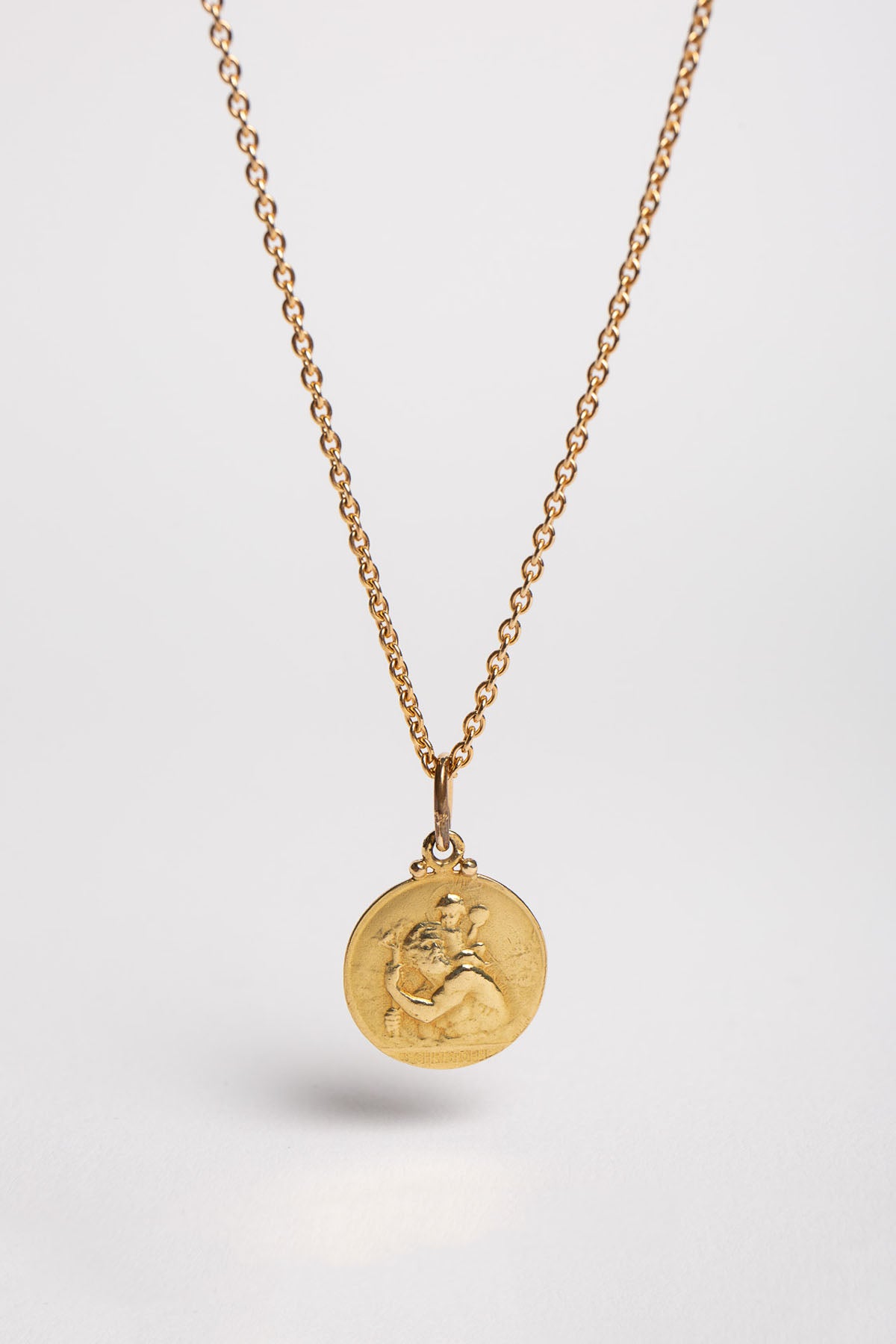 CARTIER | 1930'S ST. CHRISTOPHER PENDANT WITH CHAIN - MAXFIELD LA