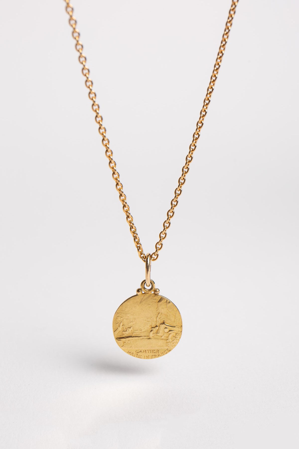 CARTIER | 1930'S ST. CHRISTOPHER PENDANT WITH CHAIN - MAXFIELD LA