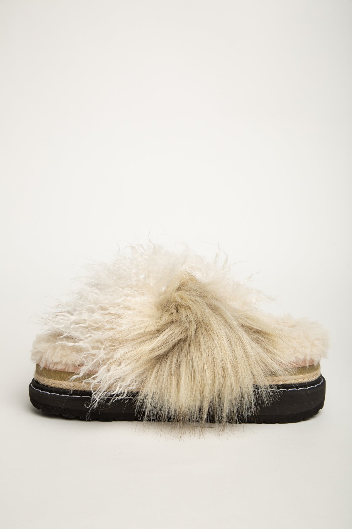SACAI | MIX FAUX FUR SANDALS - MAXFIELD LA