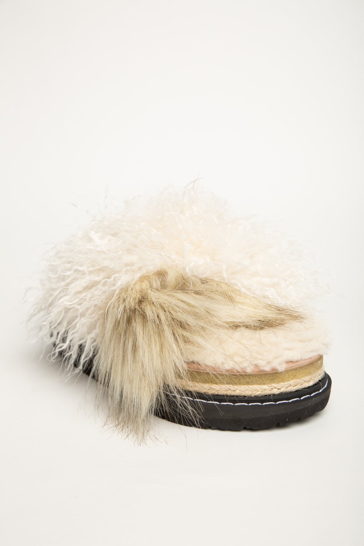 SACAI | MIX FAUX FUR SANDALS - MAXFIELD LA