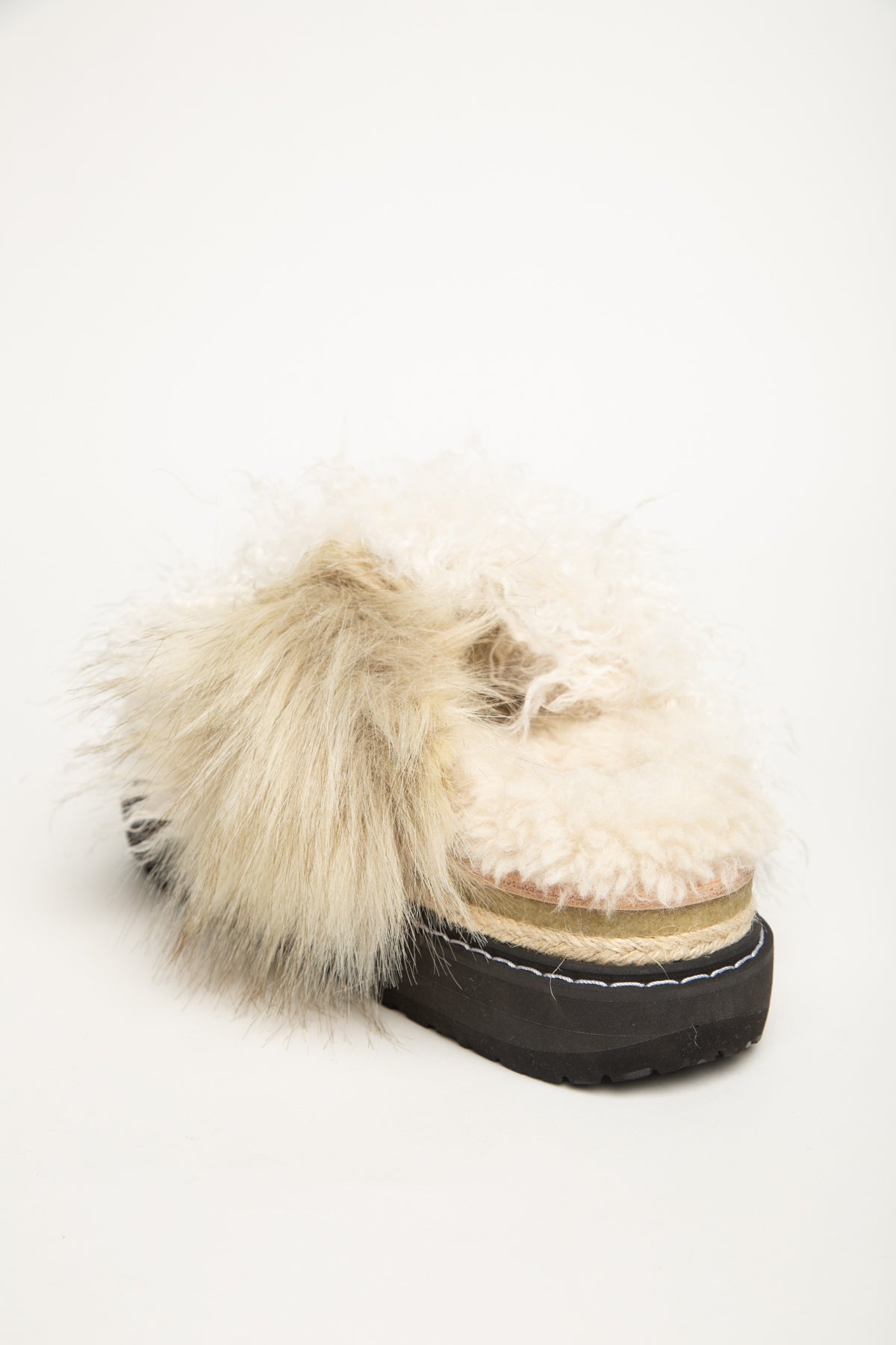 SACAI | MIX FAUX FUR SANDALS - MAXFIELD LA