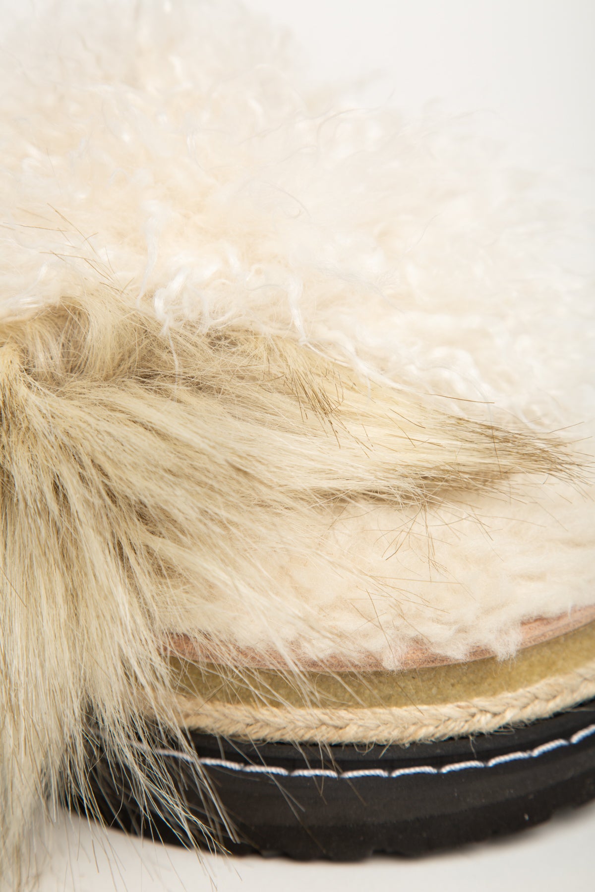 SACAI | MIX FAUX FUR SANDALS - MAXFIELD LA
