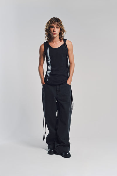 トップス Ann demeulemeester tanktop ANN DEMEULEMEESTER | FEATHER PRINT SEVA TANK