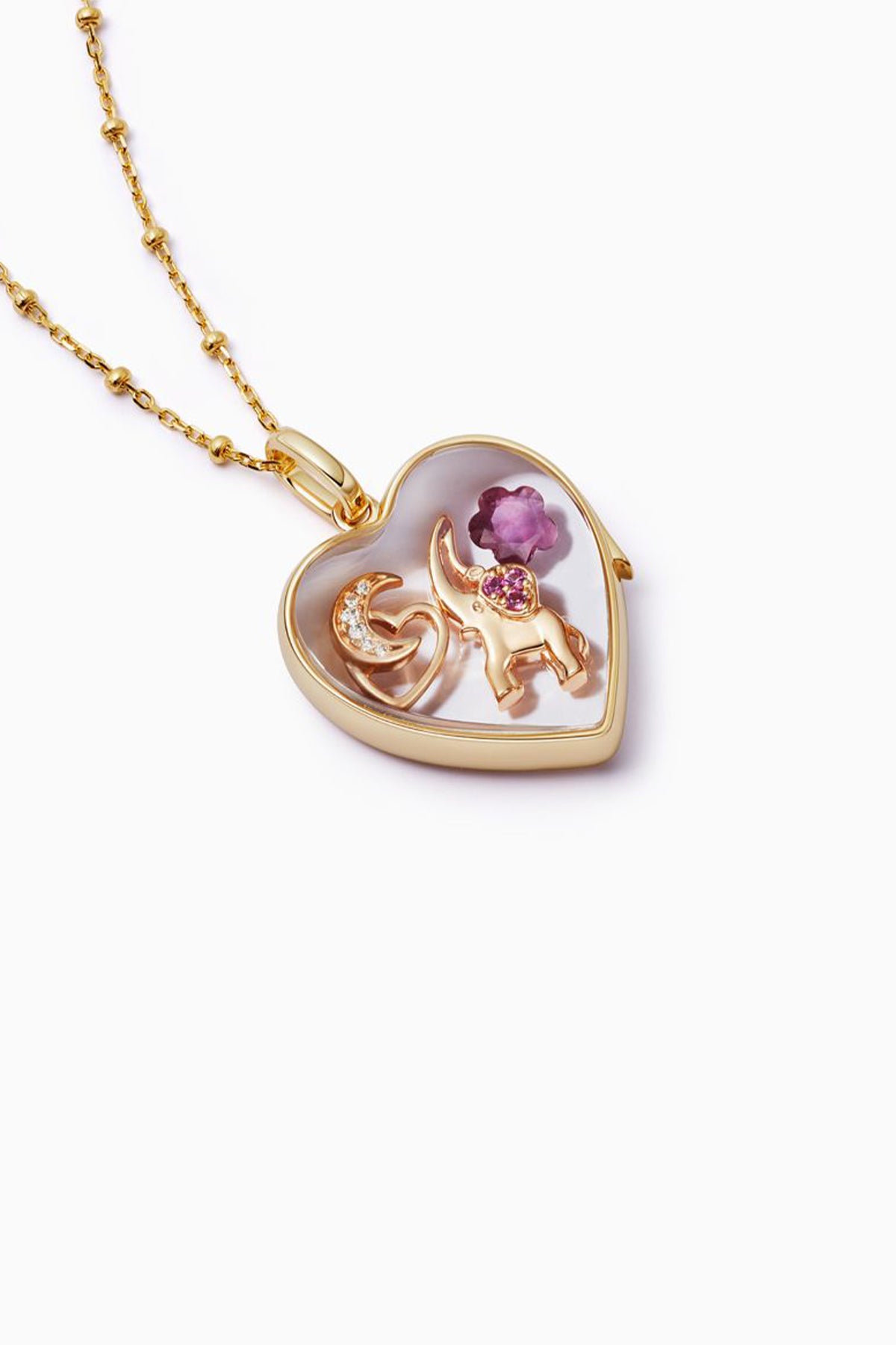 LOQUET LONDON | PINK SAPPHIRE ELEPHANT CHARM